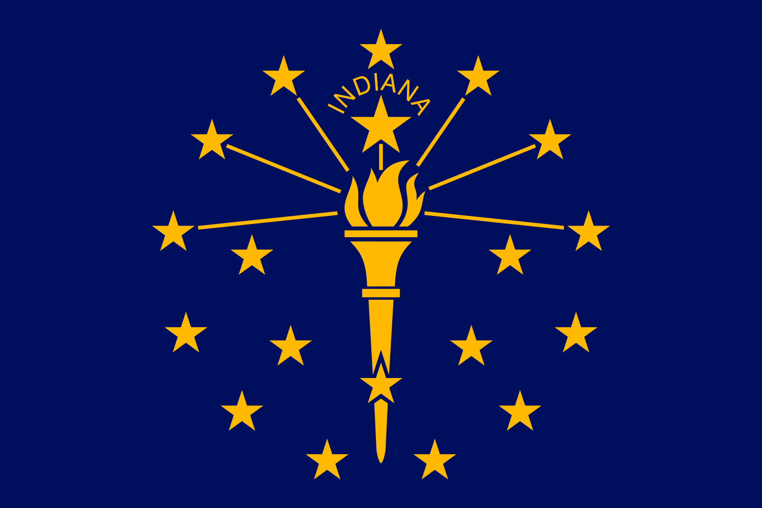 Image of the Flag of Indiana