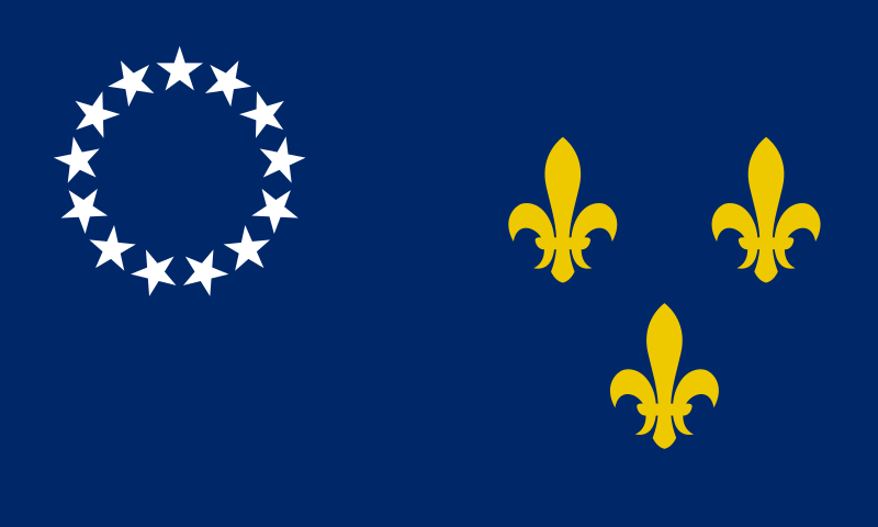 Image of the former flag of the City of Louisville, Kentucky